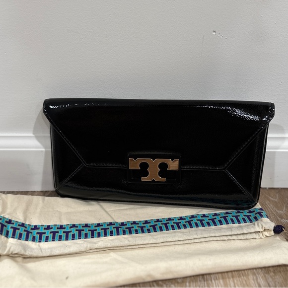 Tory Burch Gigi Patent Clutch Bag Purse - Picture 5 of 5